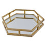 Herber Gold Finish Hexagonal Tray