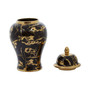 Marmo Marble Effect Black and Gold Large Ceramic Jar