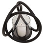 Aura Matte Black Small Candle Holder