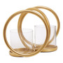 Aura Small Gold Double Candle Holder