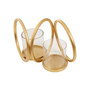 Aura Small Gold Double Candle Holder