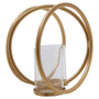 Aura Medium Gold Finish Double Candle Holder