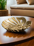 Prato Monstera Small Gold Finish Leaf Dish