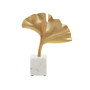 Mirano Gold Ginkgo Sculpture With Marble Base