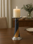 Alma Blue And Gold Candle Holder