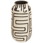 Barren Earthenware White And Black Vase