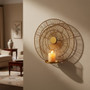 Enzo Gold Wire Wall Sconce Candle Holder