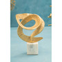 Evra Gold Sculpture on White Marble Base