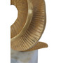 Evra Gold Sculpture on White Marble Base