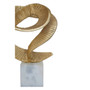 Evra Gold Sculpture on White Marble Base
