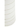 Haldis Small White Silver Stripe Ceramic Vase