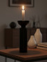 Carrie Large Black Crystal Candle Holder
