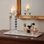 Carrie Clear Finish Large Candle Holder