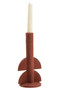 Utica Red Candle Holder