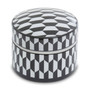 Marlo geometric print ceramic trinket box