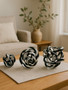 Knot Decor Black And White Glass Ornament