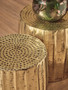 Herbie Green and Gold Large Glass Vase