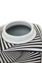 Doria Small Black And White Ceramic Jar