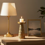 Deomali Small Gold Finish Candle Holder