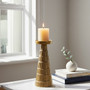 Deomali Large Gold Finish Candle Holder