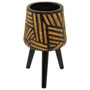 Darnell Natural And Black Planter With Angular Legs