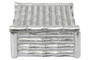 Hiba Small Silver Finish Bamboo Effect Trinket Box