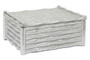 Hiba Large Silver Finish Bamboo Effect Trinket Box