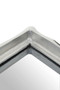 Hiba Silver Finish Bamboo Effect Mirrored Tray