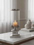 Ryley Silver Candle Holder
