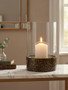 Akola Large Antique Gold Candle Holder