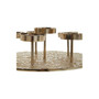 Akola Gold Round 6 Pillar Candle Holder