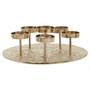 Akola Gold Round 6 Pillar Candle Holder