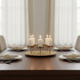 Akola Gold Round Six Pillar Candle Holder