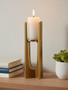 Dante Small Gold Finish Candle Holder