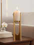 Dante Small Gold Finish Candle Holder