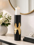 Daito Large Black and Gold Finish Candle Holder