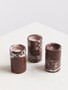 Salmo Set Of Three Red Marble Tealight Holders