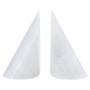 Salmo Set Of Two White Marble Bookends
