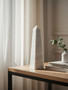 Salmo Small White Marble Obelisk