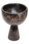 Salmo Small Black Marble Pedestal Bowl