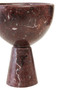 Salmo Small Red Marble Pedestal Bowl