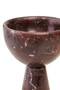 Salmo Small Red Marble Pedestal Bowl