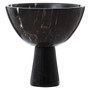 Salmo Large Black Marble Pedestal Bowl