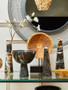 Salmo Large Black Marble Pedestal Bowl
