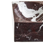 Salmo Square Red Marble Bowl