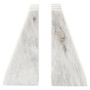 Soma Set of Two Striped White Marble Bookends