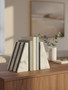Soma Set of Two Striped White Marble Bookends
