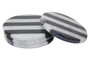 Soma Set of Four Round Striped Coasters