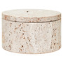 Tibor Travertine Round Trinket Box