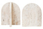 Tibor Travertine Set of 2 Arched Bookends
